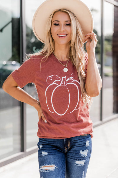 Pumpkin Outline Graphic Tee