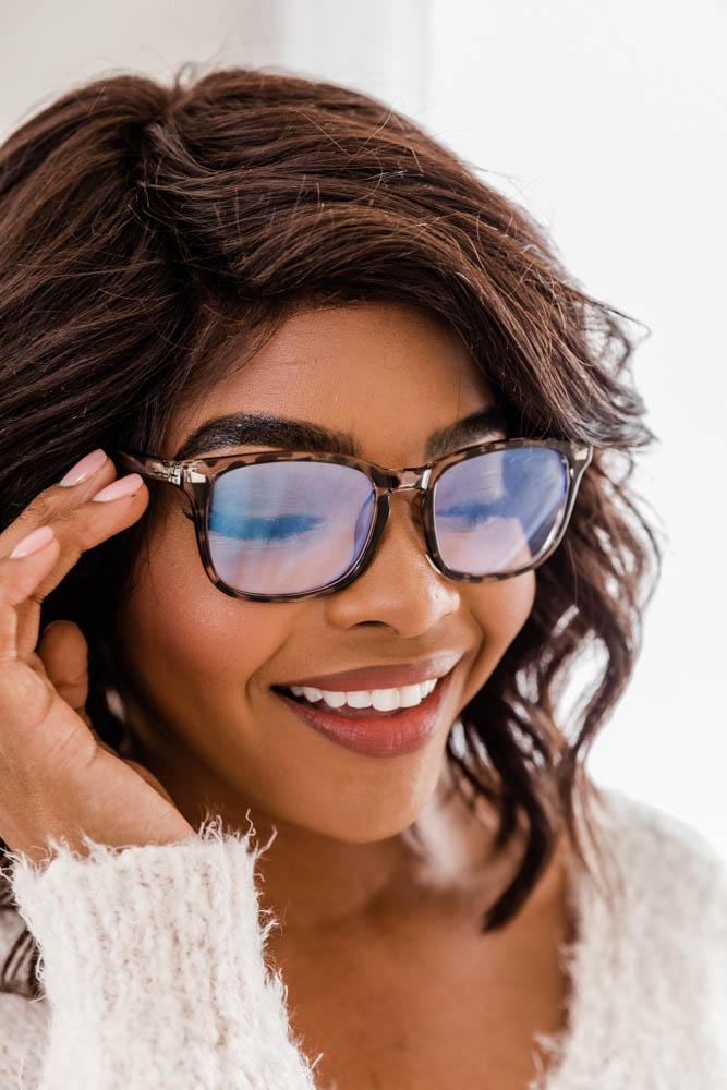 Study Date Blue Light Animal Print Glasses