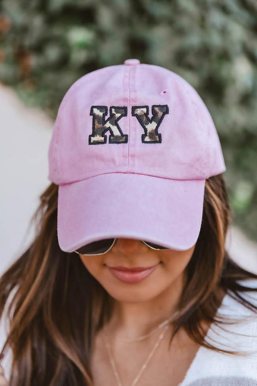State Applique Pink Baseball Cap