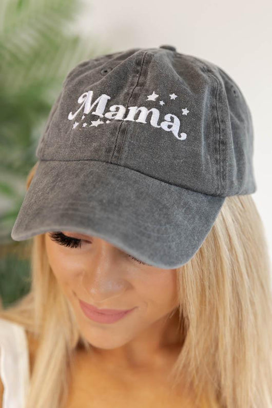 Mama Star Embroidered Baseball Cap