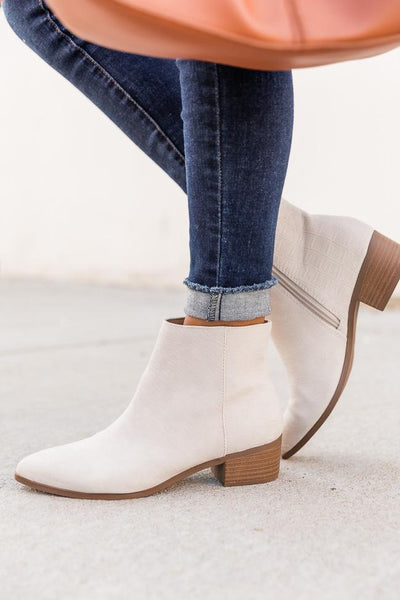 Juno Leather Grey Booties