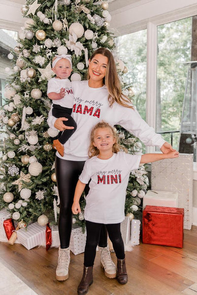 Very Merry Mama Graphic White Sweatshirt