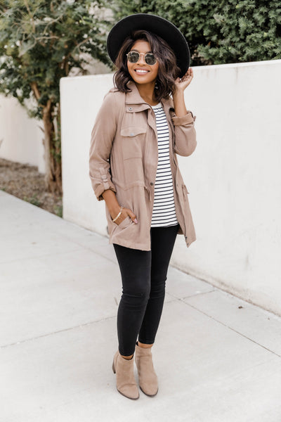 Spark An Interest Cargo Beige Jacket