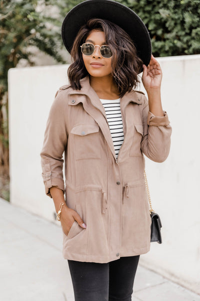 Spark An Interest Cargo Beige Jacket