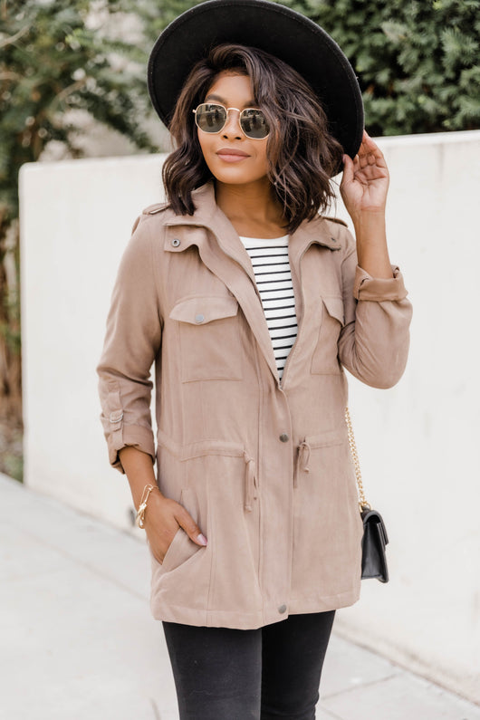 Spark An Interest Cargo Beige Jacket