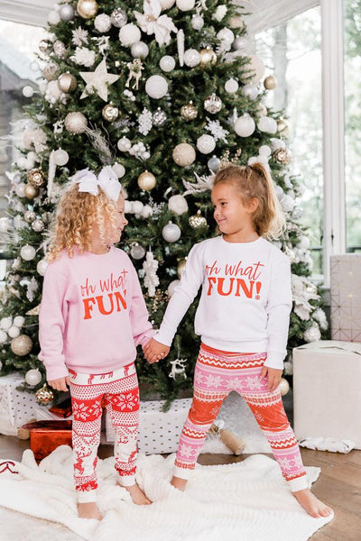 Kids Oh What Fun White Graphic Sweatshirt
