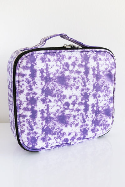 No Time To Spare Purple Tie Dye Makeup Bag