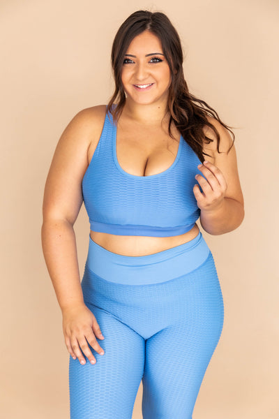 Move To The Beat Sports Bra Blue FINAL SALE