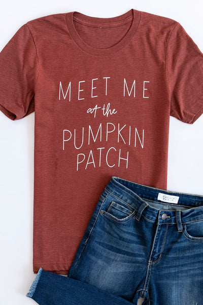 Meet Me At The Pumpkin Patch Rust Graphic Tee