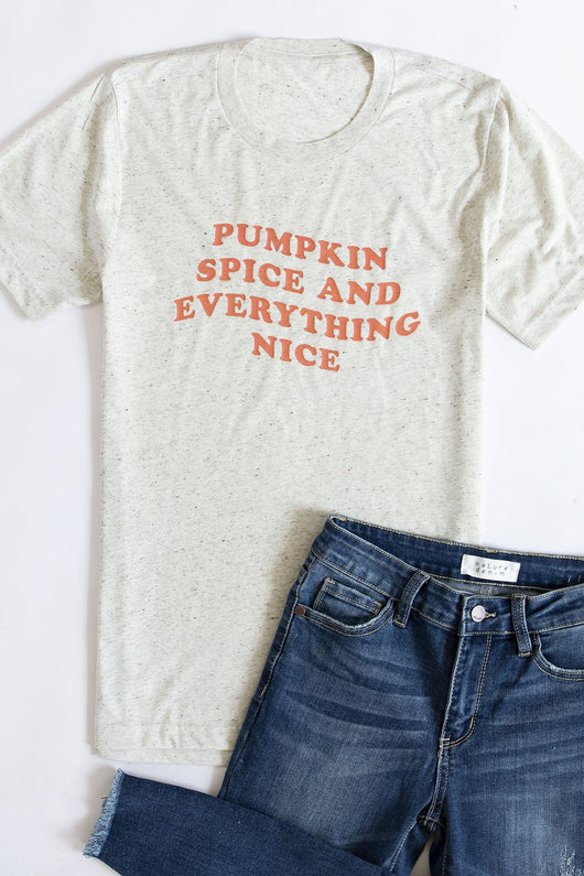 Pumpkin Spice And Everything Nice Oatmeal Graphic Tee