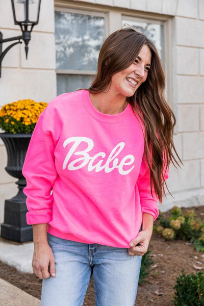 Babe Pink Graphic Sweatshirt