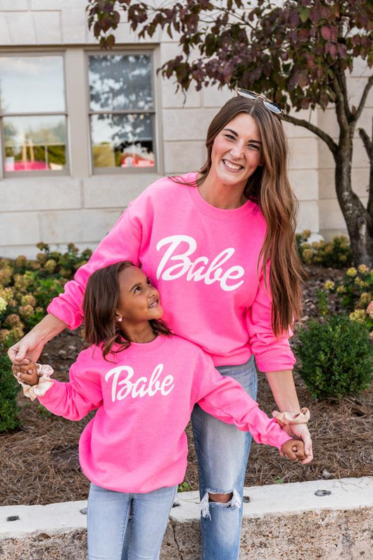 Babe Pink Graphic Sweatshirt