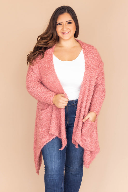 Heart Set On You Popcorn Mauve Cardigan