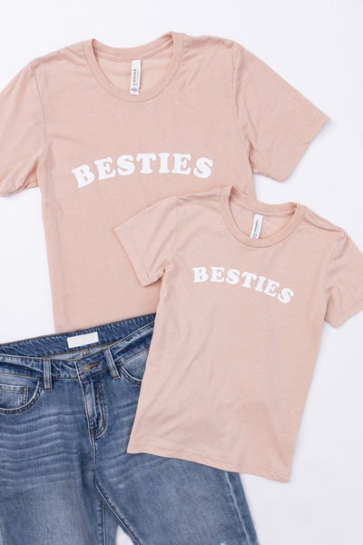 Besties Graphic Tee Peach