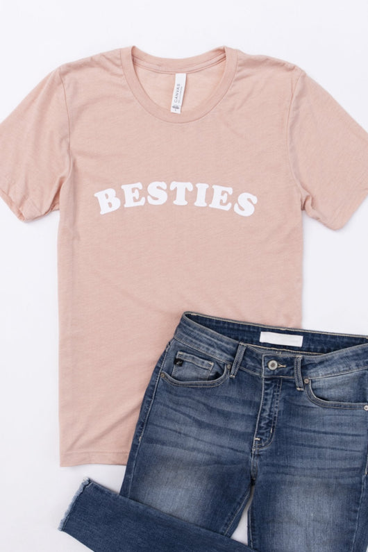 Besties Graphic Tee Peach