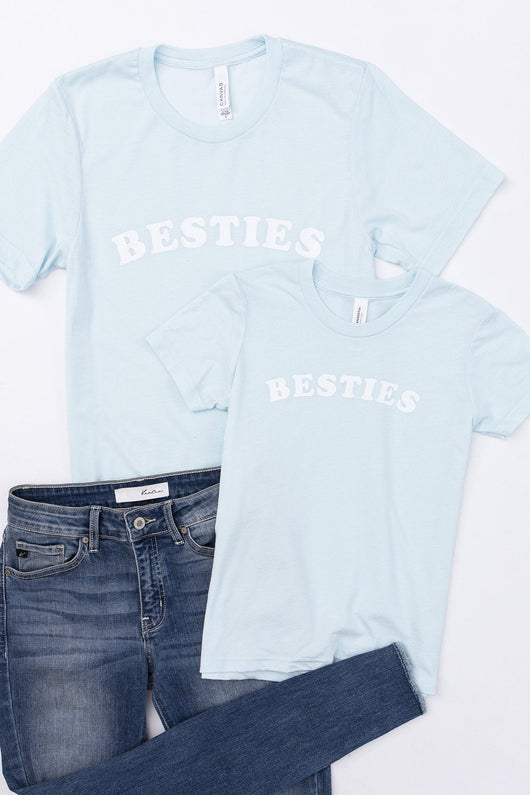 Besties Graphic Light Blue Tee