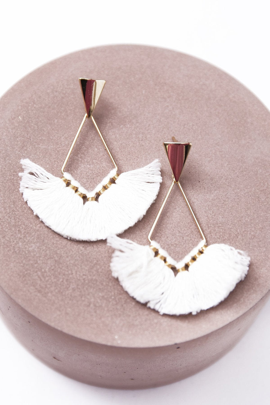 Love Notes Diamond White Fringe Earrings