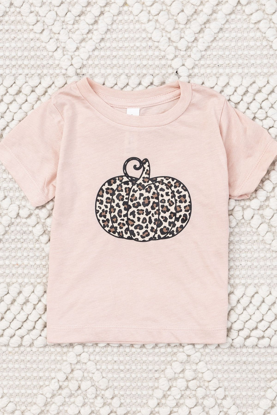 Animal Print Pumpkin Peach Baby Graphic Tee