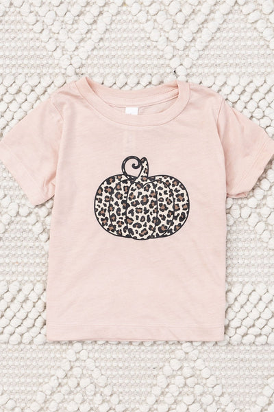 Animal Print Pumpkin Peach Baby Graphic Tee