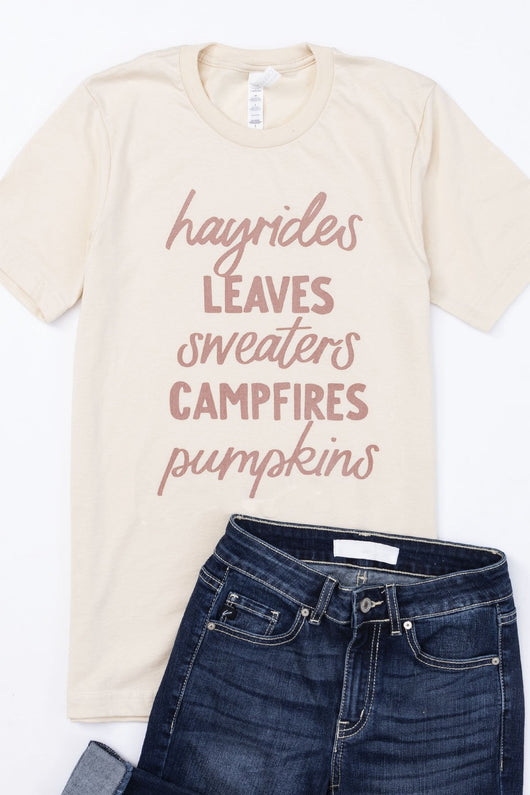 Fall Essentials Soft Cream Graphic Tee