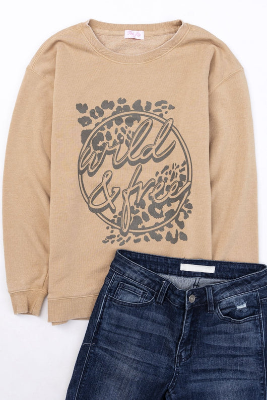 Wild And Free Gold Graphic Sweatshirt