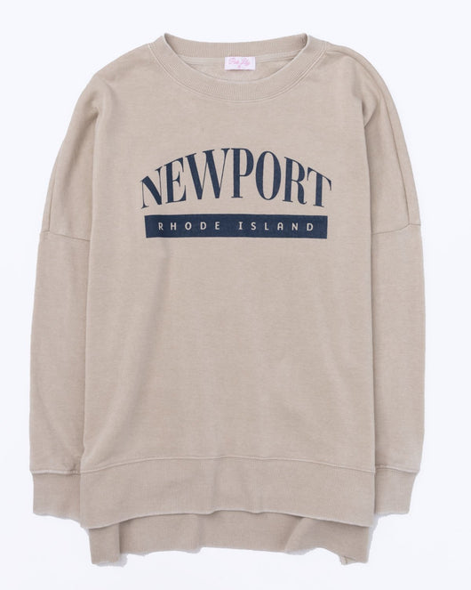 Newport Rhode Island Light Tan Graphic Sweatshirt