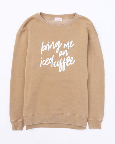 Bring Me An Iced Coffee Gold Graphic Sweatshirt