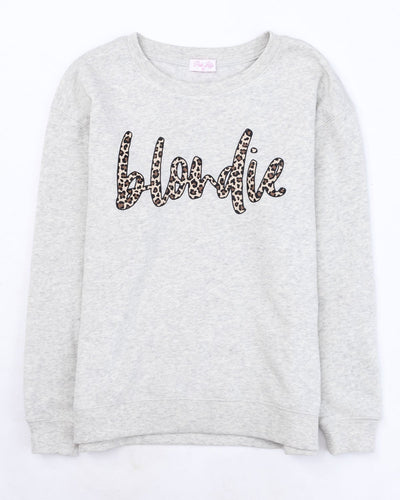 Blondie Animal Print Heather Sand Graphic Sweatshirt