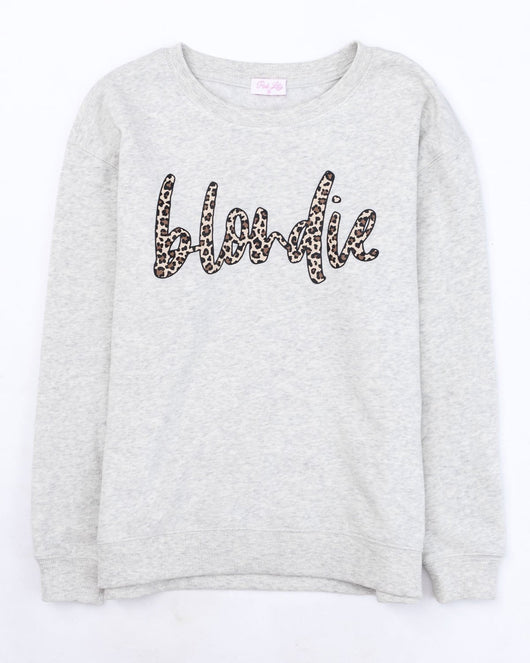 Blondie Animal Print Heather Sand Graphic Sweatshirt