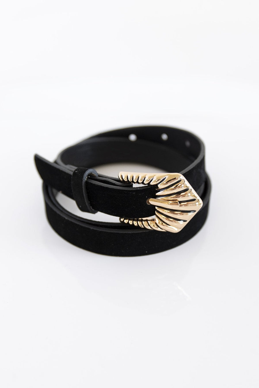 It's About Time Skinny Belt Black