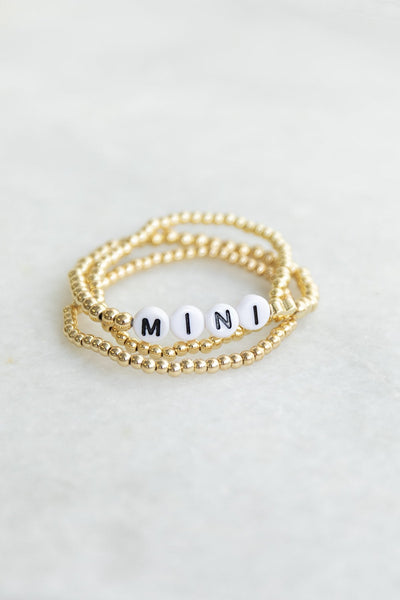 Realize Greatness 3 Layered Kids Mini Bracelet Set Gold