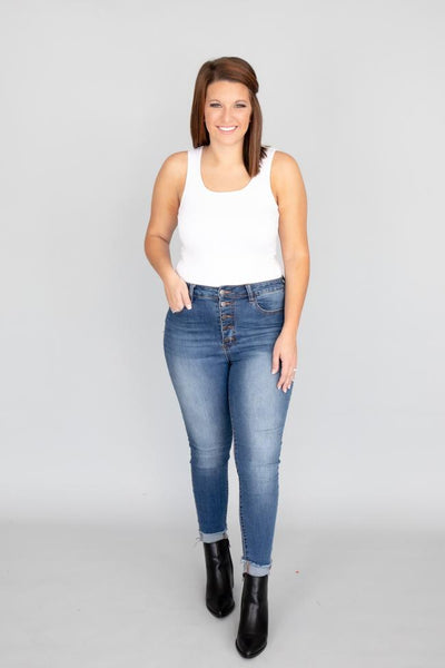 Best View Ribbed Tank White Bodysuit