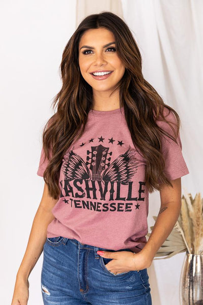Nashville Wings Mauve Graphic Tee