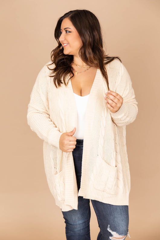 Won't Change My Heart Cream Cardigan