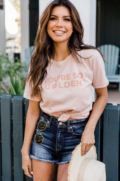 You're So Golden Peach Graphic Tee