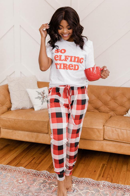 So Elfing Tired Graphic Ash Tee