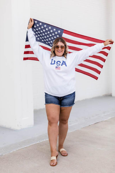 Athletic USA Flag Sweatshirt