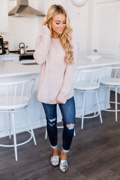 Faithful To My Heart Taupe Sweater
