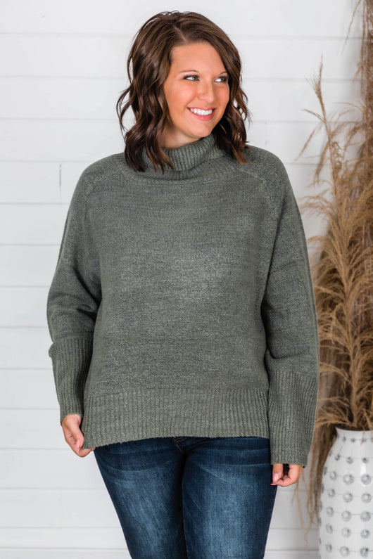 If You'll Love Me Green Sweater