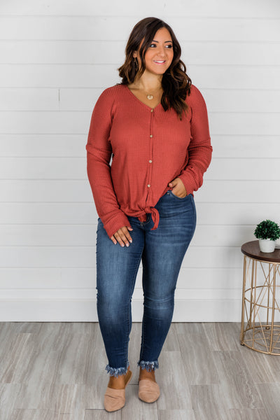Just Be Beautiful Cinnamon Blouse