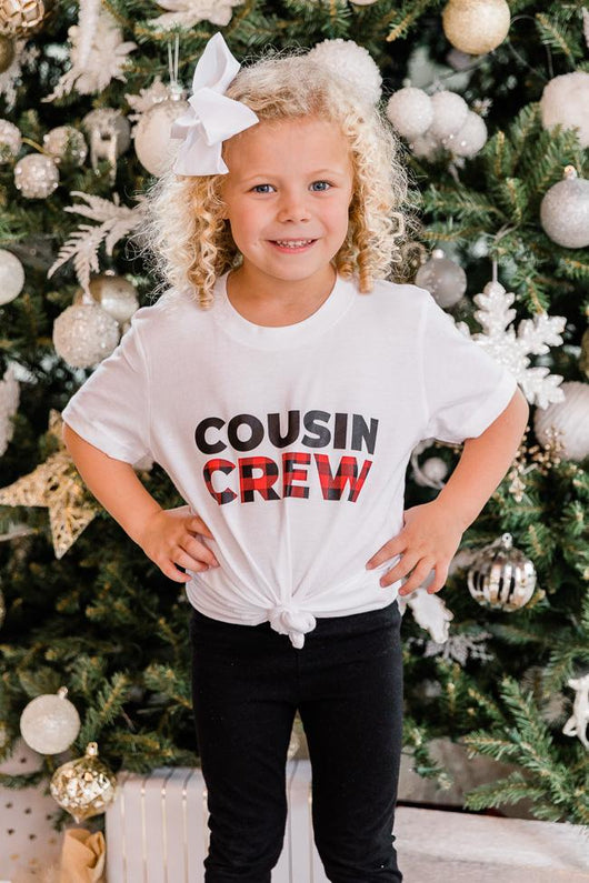 Cousin Crew Graphic White Youth Tee