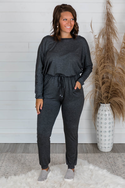 Love Is All Around You Grey Jumpsuit