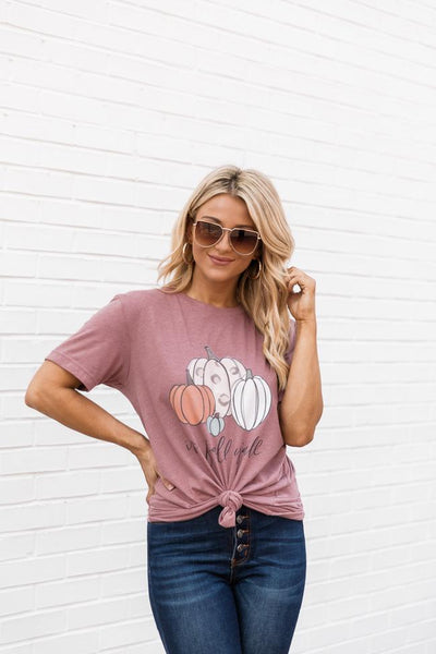 It's Fall Y'all Graphic Tee Mauve