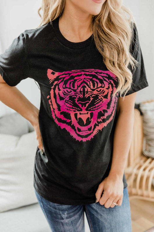 Pink Tiger Black Heather Tee