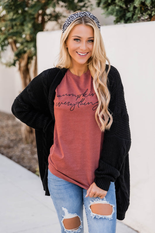 Pumpkin Everything Script Rust Graphic Tee