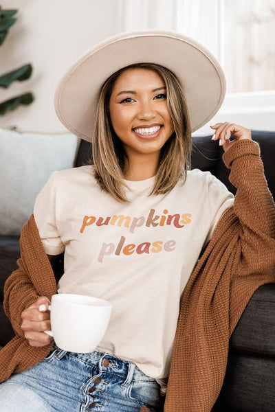 Pumpkins Please Cream Graphic Tee