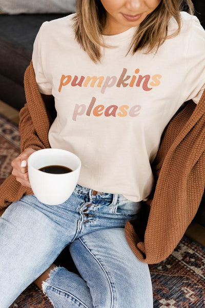 Pumpkins Please Cream Graphic Tee