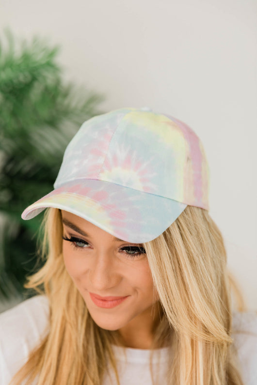 Relaxing Reality Tie Dye Hat Pink
