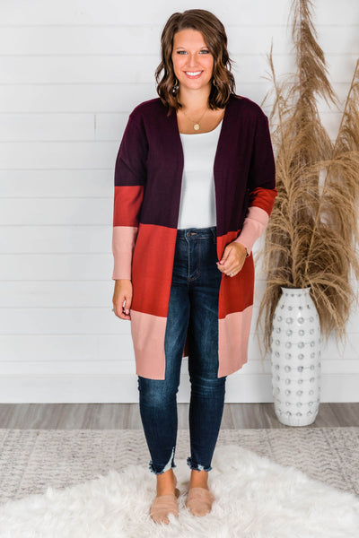Secret Obsession Colorblock Cinnamon Cardigan FINAL SALE