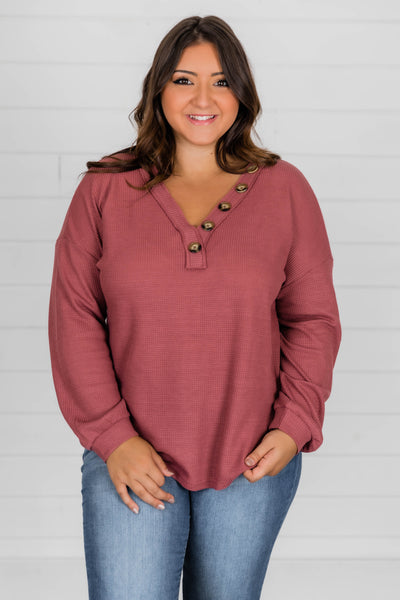 See The Beauty In Me Dark Mauve Blouse